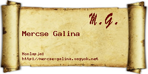 Mercse Galina névjegykártya